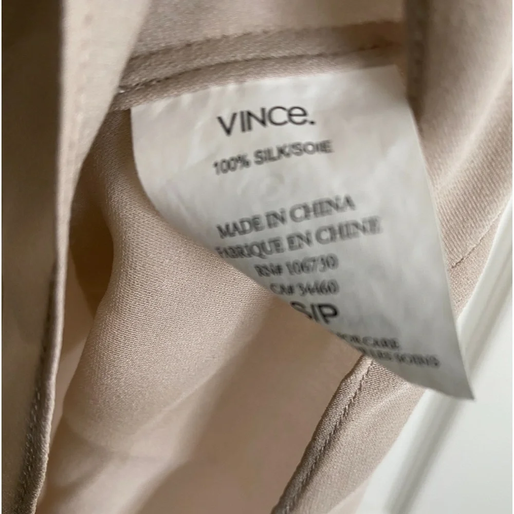 Vince Silk Blouse Cream Size S - Picture 3 of 8